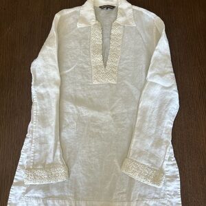 Tommy Bahama Cream Long Sleeve Tunic